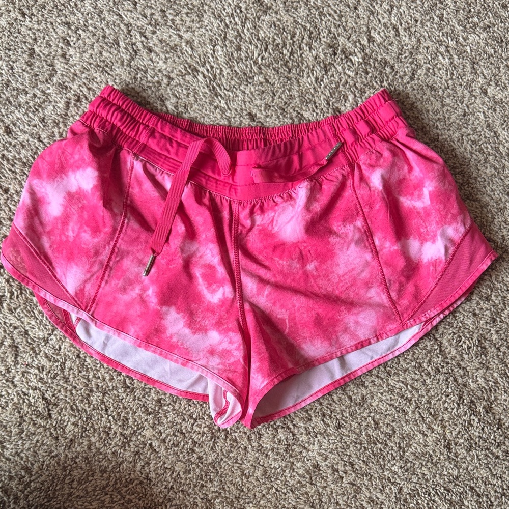 Lululemon Athletica Pink Tie-Dye Athletic Shorts